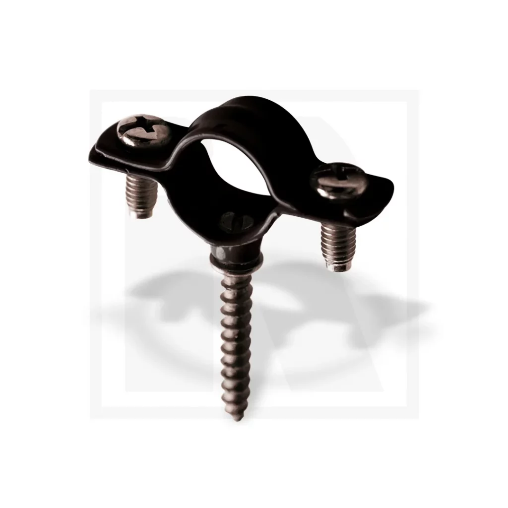 ABRAZADERA NEGRA M6 CON TIRAFONDO